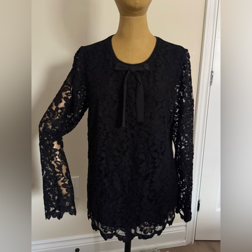 KARL LAGERFELD Black Lace Top